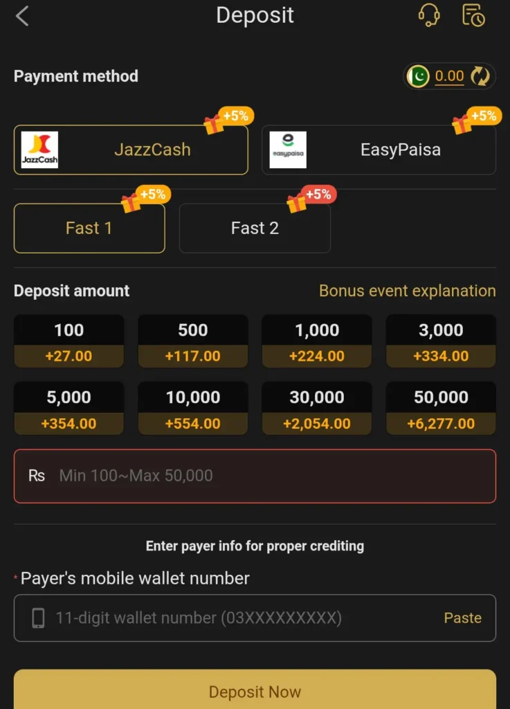 Deposit Money 92BAR Game