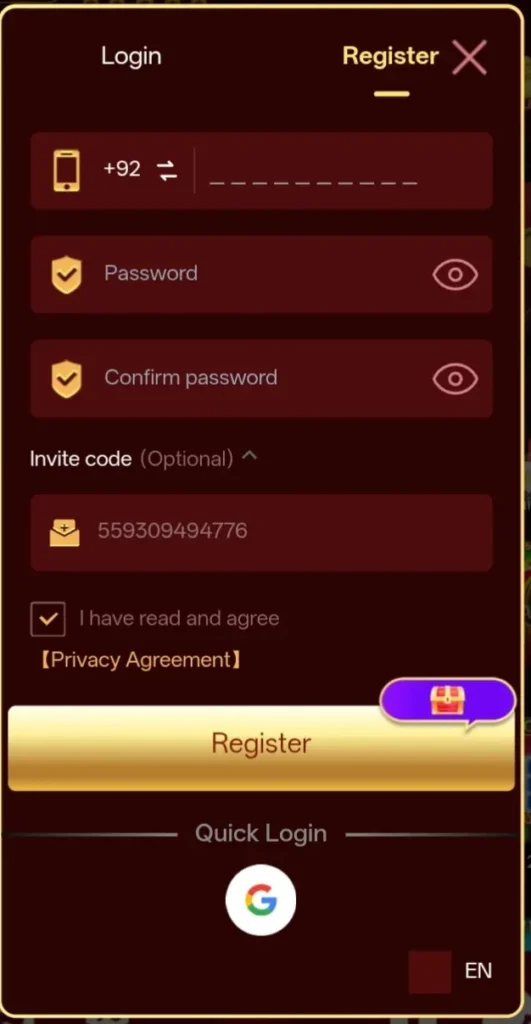 Register Your Account