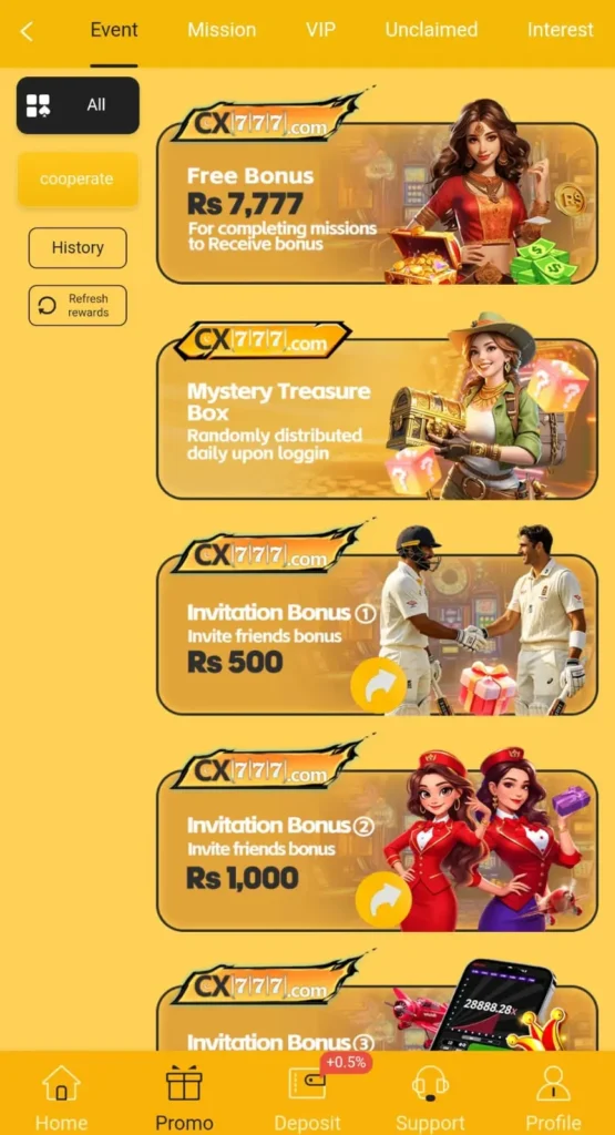 CX777 Game Rewards and Bonuses