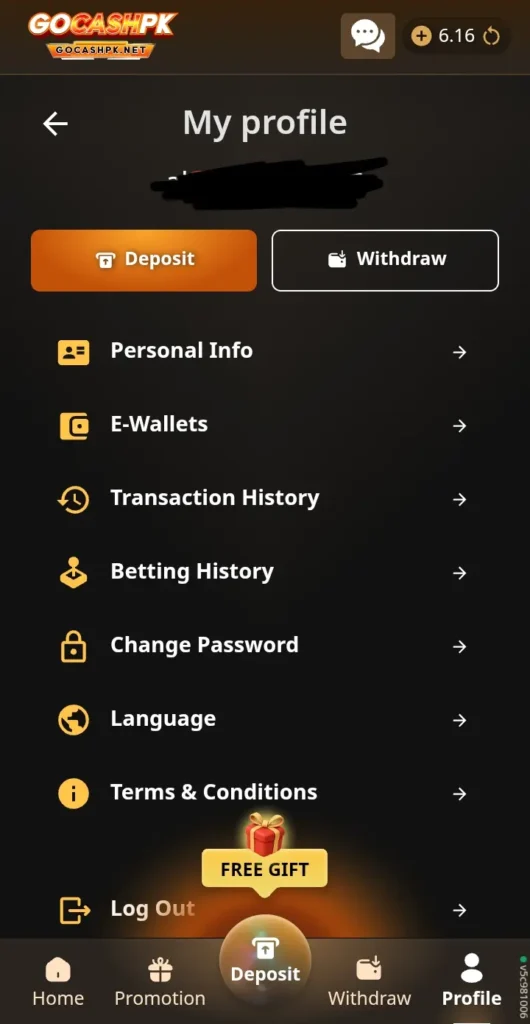 How to Deposit & Withdraw Money in GOCASHPK Game?
