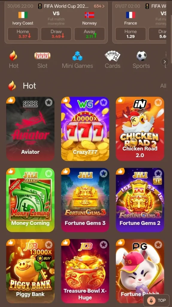 Game Categories in HC777 Game Latest Version