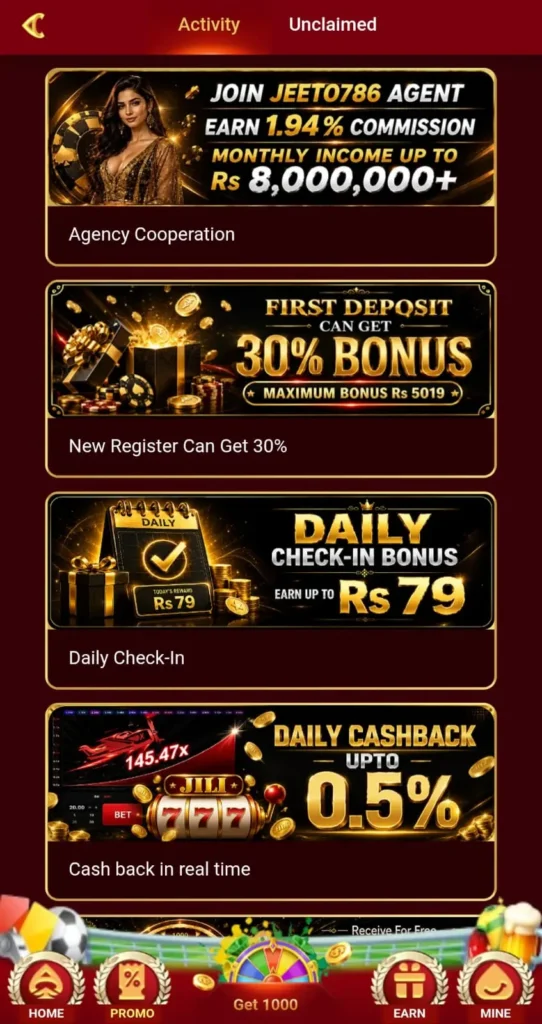 Jeeto786 Game Rewards and Bonuses