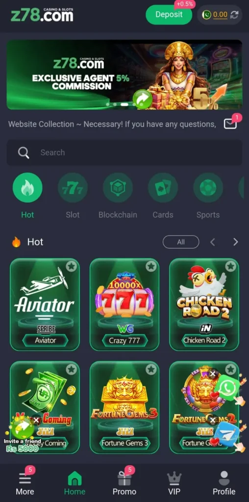 Game Categories in Z78 Game Latest Version